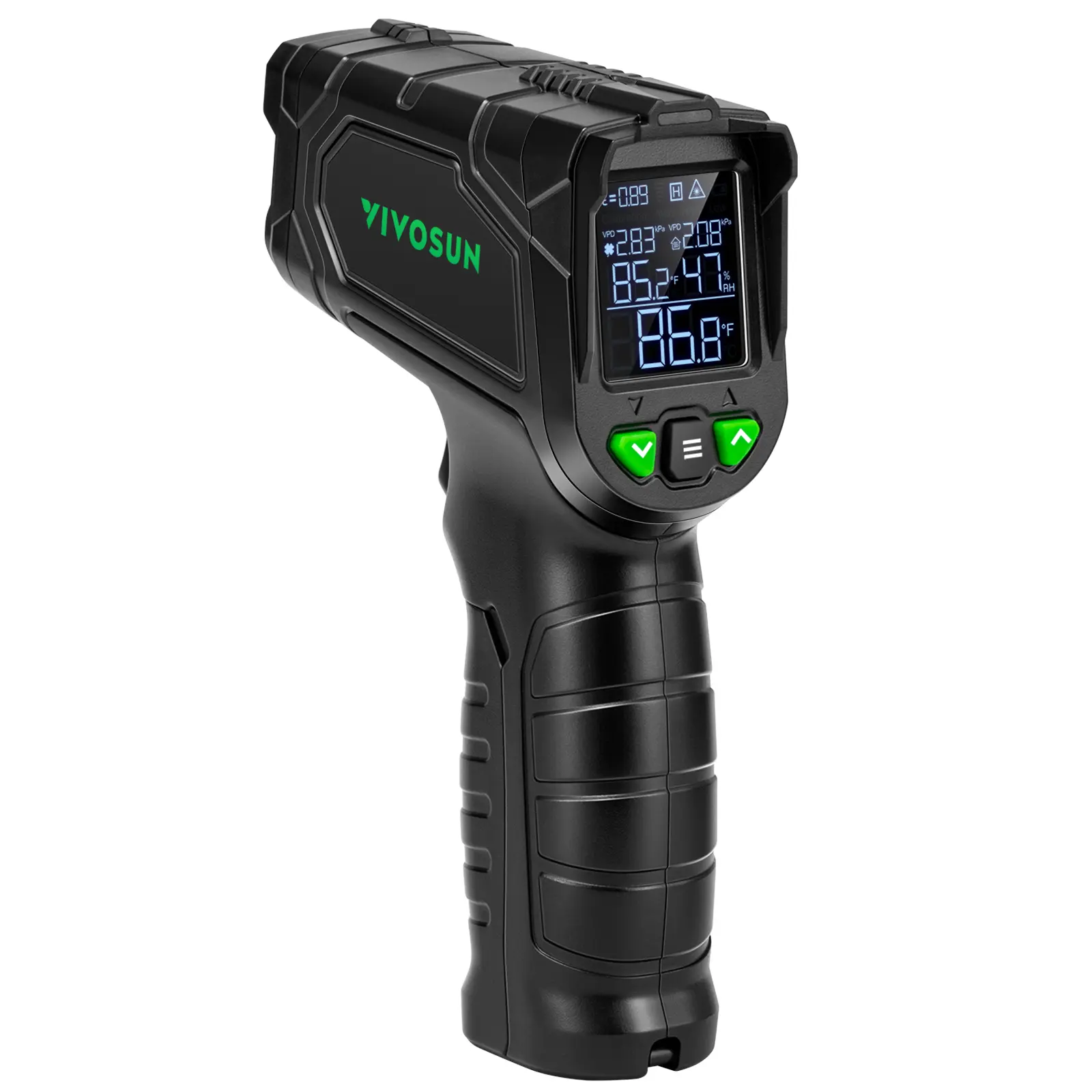 VIVOSUN VPD Thermometer, Handheld Environmental Monitor, Precision Infrared Laser Thermometer Gun with Adjustable Emissivity, Leaf VPD and Temperature Monitoring for Plants, Grow Tents