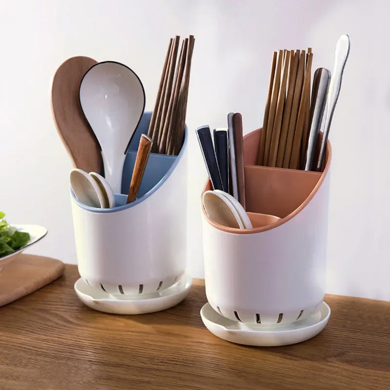 Kitchen Utensil Storage Box with Drainage