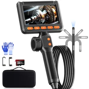 SHEKAR 0.33in/0.23in/0.15in Two-Way Endoscope Camera with 32GB Card, 360° Rotatable Waterproof Borescope with Light, Articulated Snake Camera, Inspection Scope for Automotive, Mechanic, Wall, Vehicle, Drain, Home Improvement