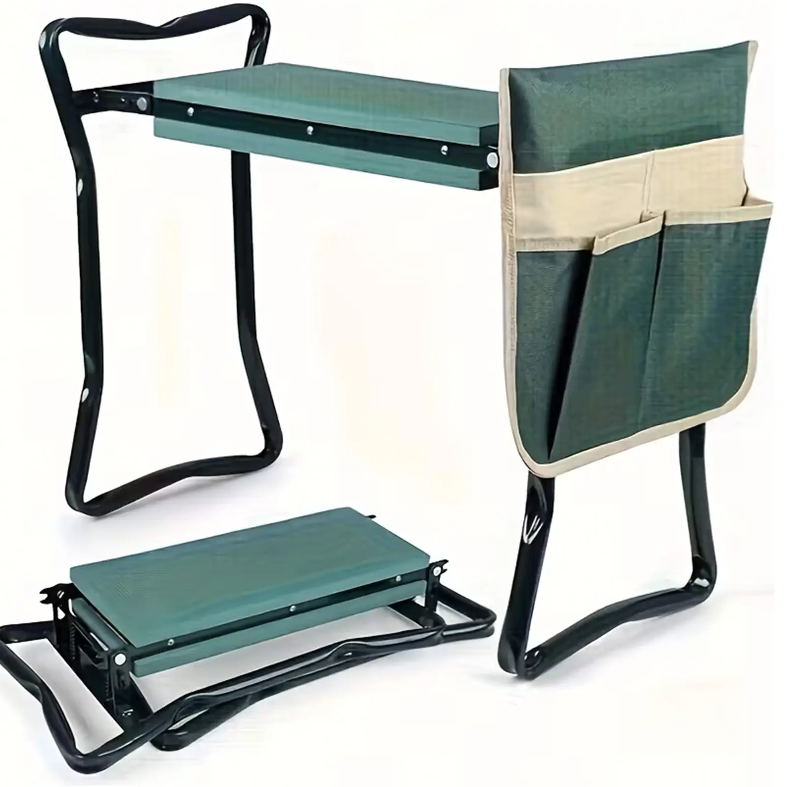 Upgraded Garden Kneeler and Seat with Thicken & Widen Soft Kneeling Pad,Heavy Duty Foldable Gardener Stool with Tool Pouches,Gardening Gifts for Women Mom Men Seniors¡...