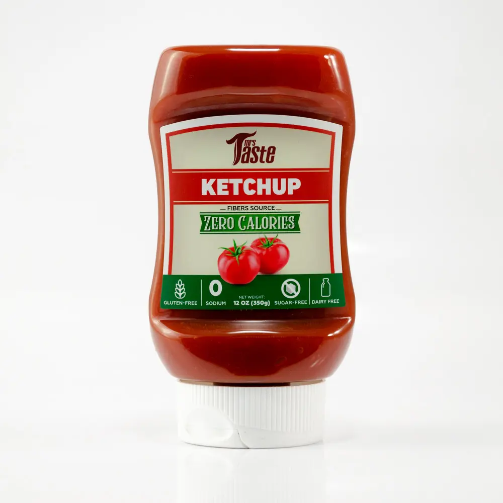 Mrs Taste Ketchup Sauce  12oz - Zero Calories Zero Sodium  Zero Sugar Flavor Dip Salt