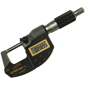 iGaging 1-2"/25-50mm Digital Micrometer, Twin-Force EZ Data Model, 35-065-u02, CR 2032, Digital Display, Black Anodized Friction Tube, IP65 Waterproof Hand Measuring Tool, 1 Piece