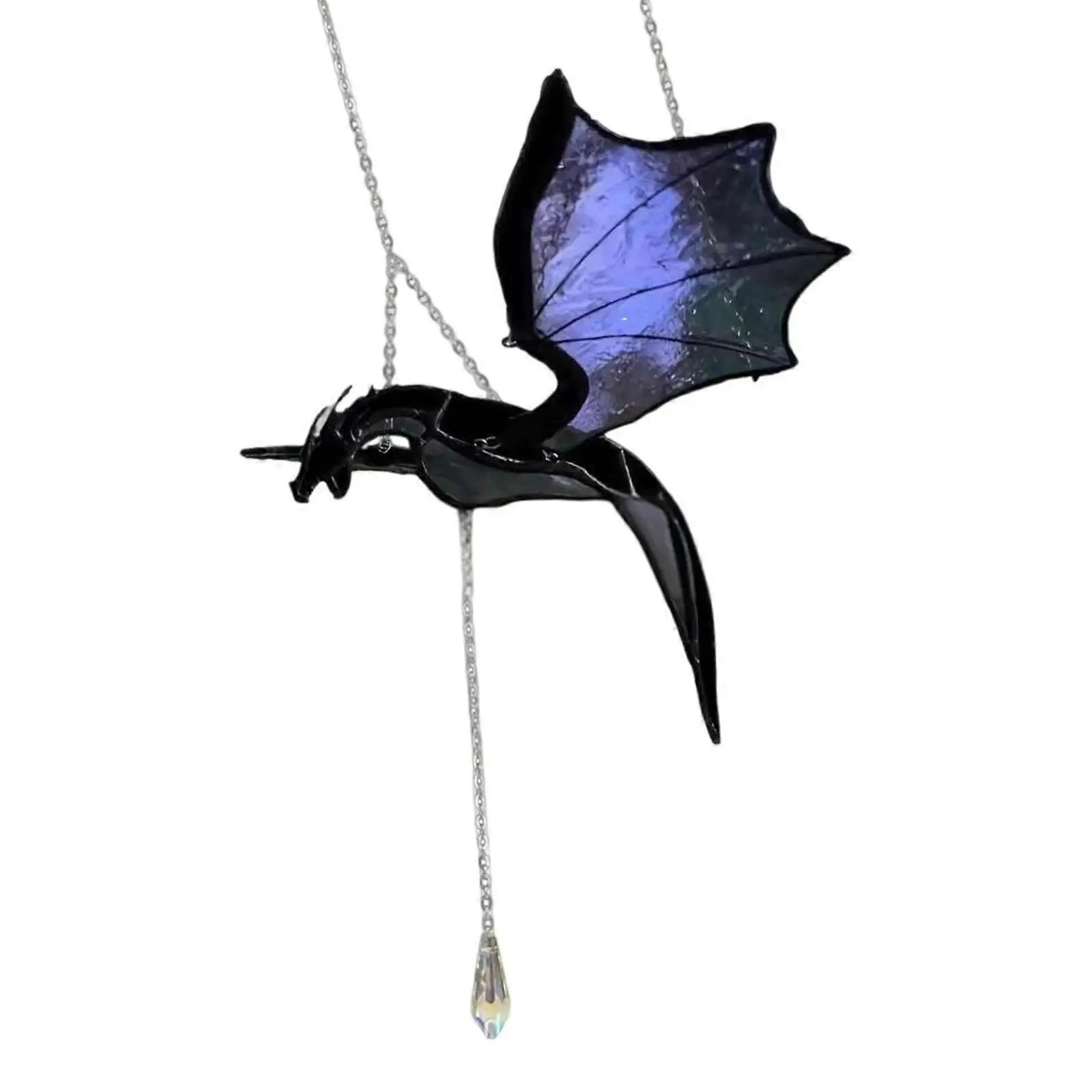 Flying Dragon Hangable Window Ornaments - Pull String to Move Wings, Whimsical Artistic Accents, Home Decor Hanging Decor Piece