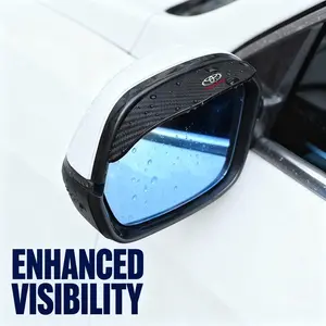 Hot-selling car rearview mirror carbon fiber waterproof cover rain visor, suitable for Toyota C-HR, Prado, Yaris, Hilux, Prius, Camry, Corolla, Camry