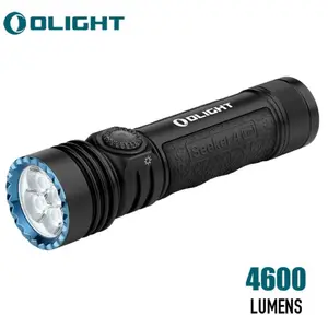 Olight Usa Inc SEEKER4PROMTBKCW Seeker 4 Pro Matte Black 5/50/300/600/1,200/4,600 Lumens White LED