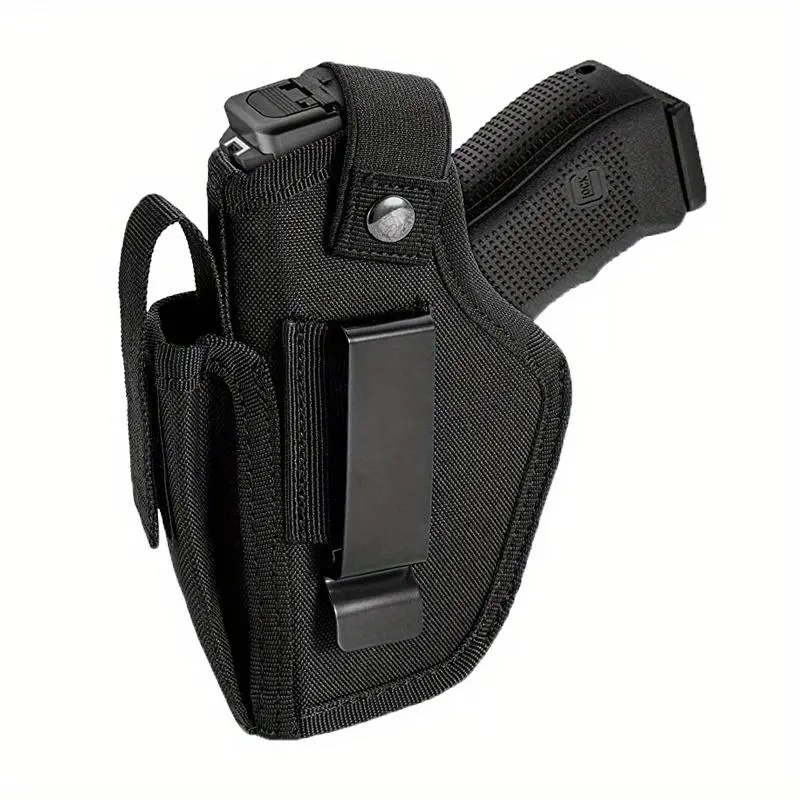Black Tactical Concealed Holster for P Shield Snap - Tactical Equipment, Adjustable Strap, Secure Closure, Custom Fit, Portable Gun Accessories, Daily Carry Hunting Accessory