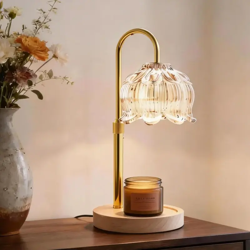 EmberCove Candle Warmer Lamp with Timer and Dimmer,Electric Gold Light Gifts for Women Melt Wax Warmer Lamp with 3 Bulbs for Candle Jars House Warming New Home Decor Bedroom