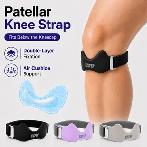 HYPICHOR Adjustable Silicone Patellar Tendon Support Strap - Knee Pain Relief Accessory for Sports & Outdoor Use (Buy 1 Get 1 Free)