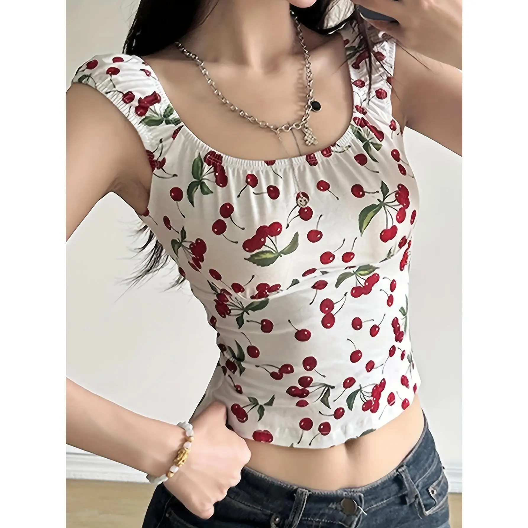 White Cherry top - TikTok Shop