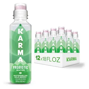 Karma Probiotic Water - 12 Pack, Watermelon Wild Berry Drink - Immune & Gut Health Support