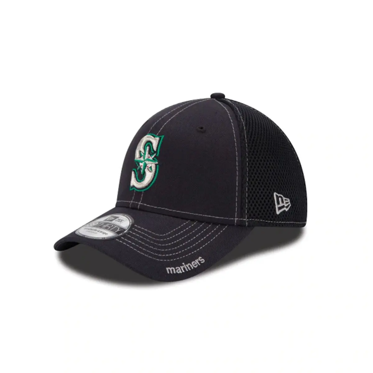 New Era Seattle Mariners Navy Casual Classic Adjustable Cap, Heavy Washed Cotton with Embroidered Logo for Relaxed Wear, Cotton Fabric, Embroidered Mariners Logo, Team Logo