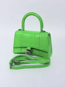 Pre-owned Balenciaga Leather Shoulder Bags Authentic Hourglass XS Top Handle Bag Shoulder Handbag JD065BB