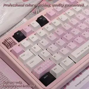 New Ethereal Blush Series Theme 120 Key Pbt Material Keycaps, Gaming Keyboard Accessories, Cherry High Profile Design, Full Color Heat Sublimation, Durable Anti-Grease