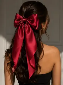 Satin Hair Bow Clip - Large Bow Hairpin Hair Clips