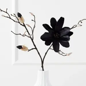 Z Gallerie Magnolia Spray - Set of 3 Flower Design Faux Plants Indoor Decorative Lifelike Ornaments Topiary Artificial Tree
