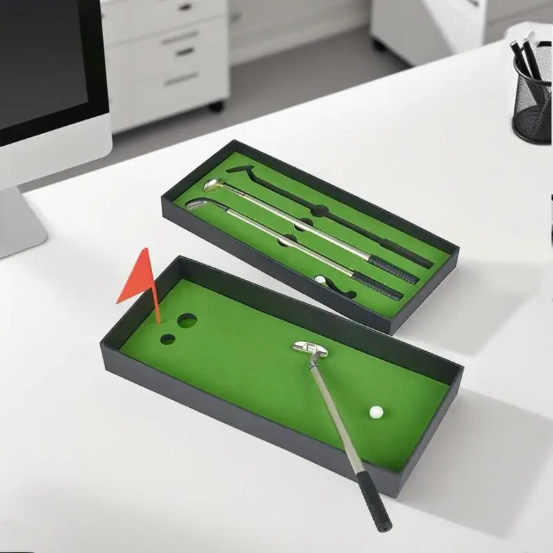 Mini Golf Ball Pen Set, Includes 3 Push-Style Specialty Pens, Desk Accessory Gift for Golf Enthusiasts, Perfect for Golfers' Office Decor, Office Supplies, Office Desk Accessories, Writing Pen, Writing Stationery, Unique Pens