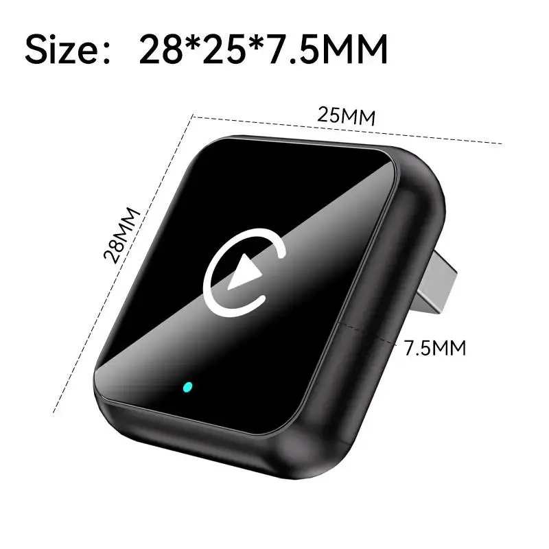 2026 Wireless carplay Adapter for iPhone/Android ,Hands-Free Call wireless adapter Electronic Charger carplay dongle,Mini USB Design, Plug & Play