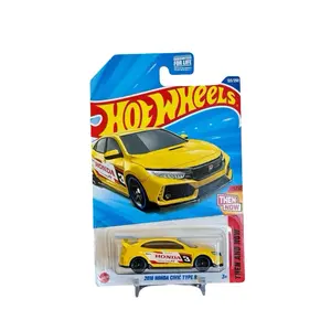 Hot Wheels 2018 Honda Civic Type R Yellow 1:64 Diecast Car Collectible JDM Asian Hot Wheels Diecast Cars