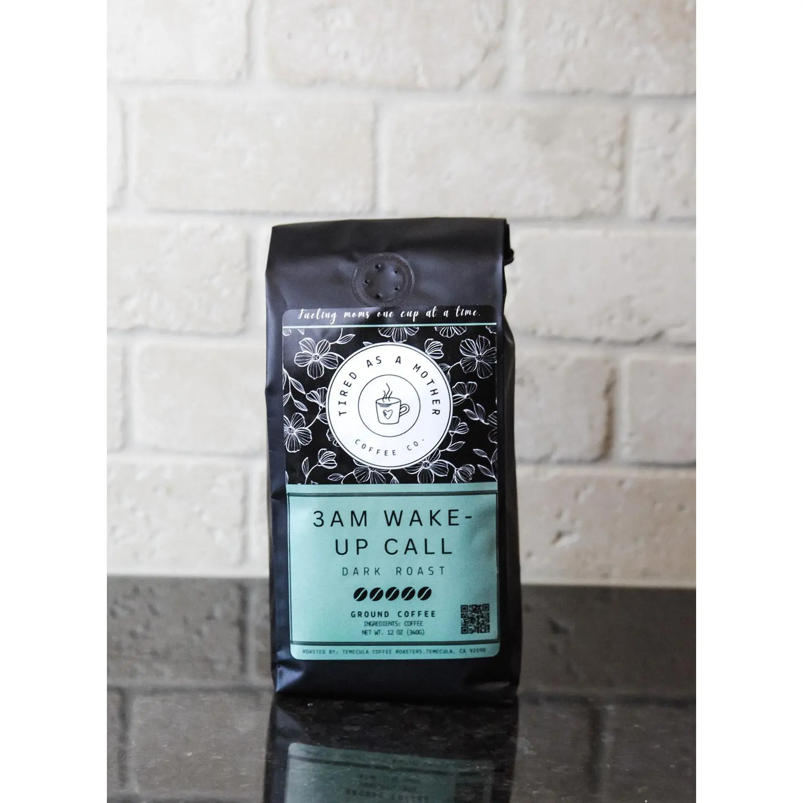 3AM Wake-Up Call Coffee - Dark Roast, Strong Blend for Tired Moms, 12oz Bag
