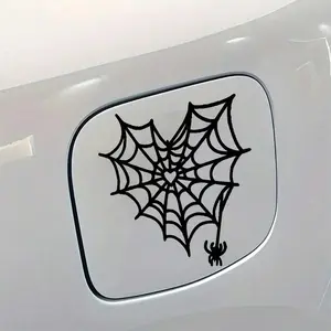Heart Spider Web Car Fuel Cap Sticker - 2026 Trending Y2K Baddie Car Decor, Waterproof Vinyl Perfect for Car Modification, Sticker For Cars