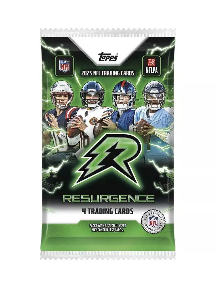 Single Pack (4 Cards) of 2025 Topps Resurgence Football (Value Box)-Officially Licensed NFL Football Trading Cards