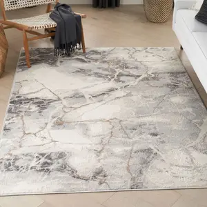 Nourison Elation Abstract Marble Indoor Rug, Versatile Household Decor for Living Room and Home Spaces, Household Items Decor, Living Room Decor