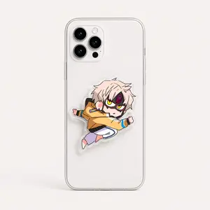 MagSafe Phone Grip Ring Stand - Funny Chibi Jiji Evil Eye Dandadan Japan Anime Acrylic Durable Compact Wireless Holder for Cellphone, Devices, Landscape Viewing, Kindle Accessories