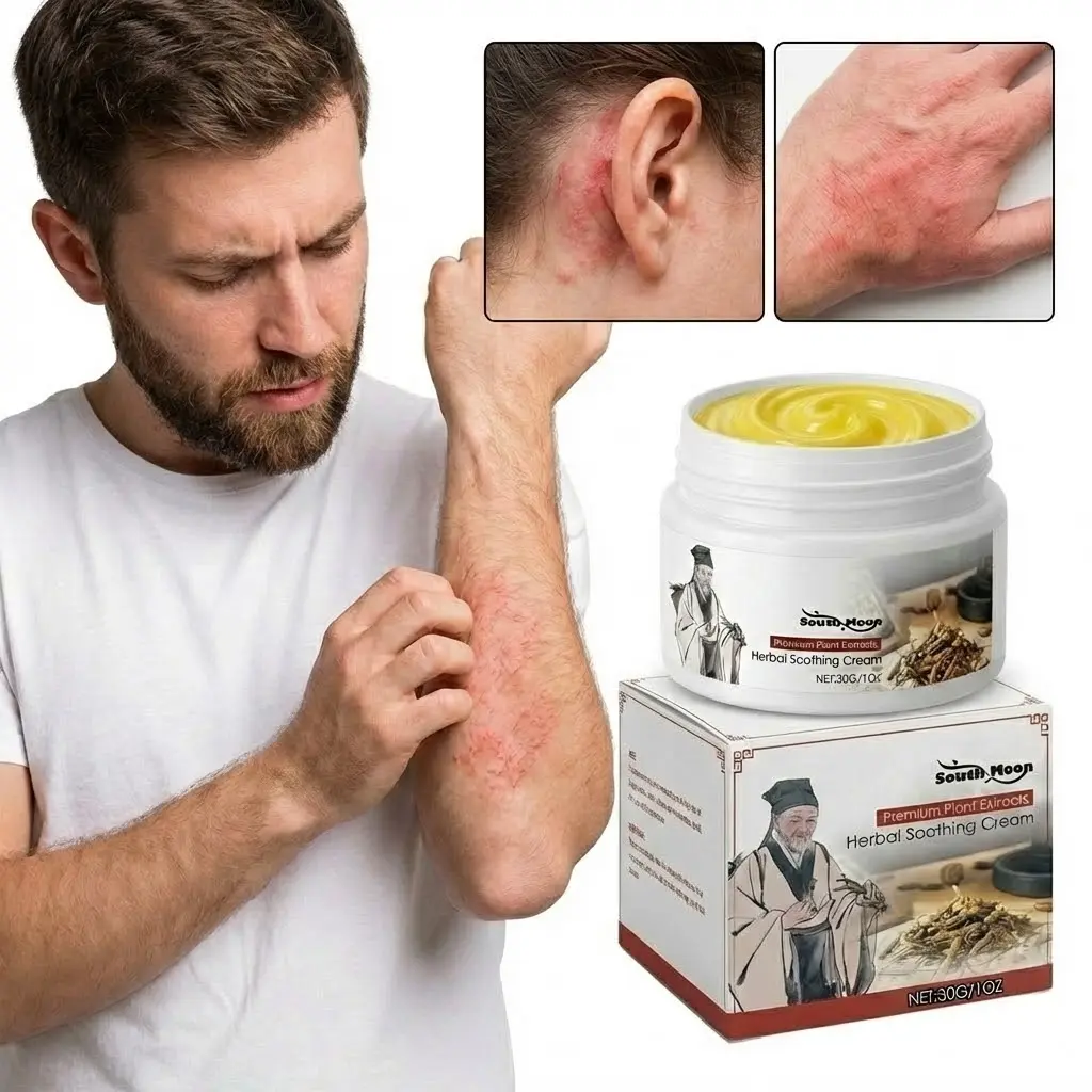 Solid Cooling Balm with Menthol & Mint for Eczema Relief, Plant-Based Daily Moisturizer for Gentle Hydrating Care on Dry Skin, 30g