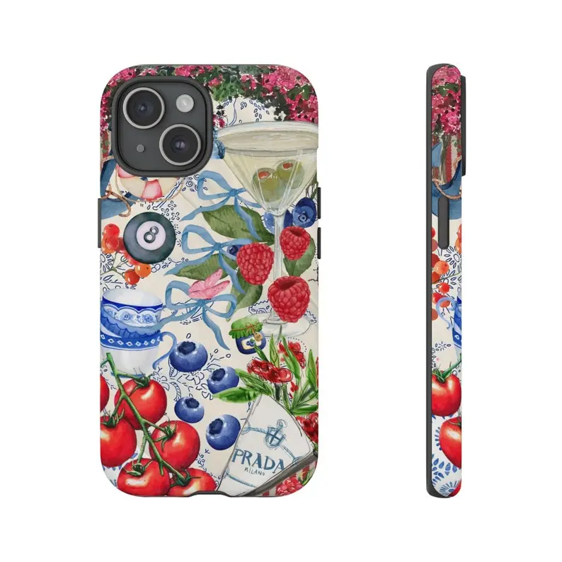 Coquette Martini Collage Phone Case, Cocktail Phone Case, Trendy, spigen iphone case