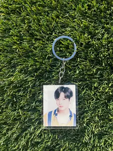 Kpop Inspired Acrylic Photocard Keychain – Korean Idol Style Bag Charm, Cute Clear Acrylic Keyring Gift for Friends