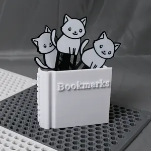 Book-Shaped Bookmark Holder & Organizer, 3D Printed Portable Lightweight Storage Box, Durable Desk Organizer for Home Office, Perfect Gift for Book Lovers, Friends and Family, Idea Workspace Decorative Accessory, Desk Organizer Tidy