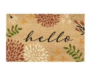 Hello Bloom Coir Mat - Outdoor Use - 18X30