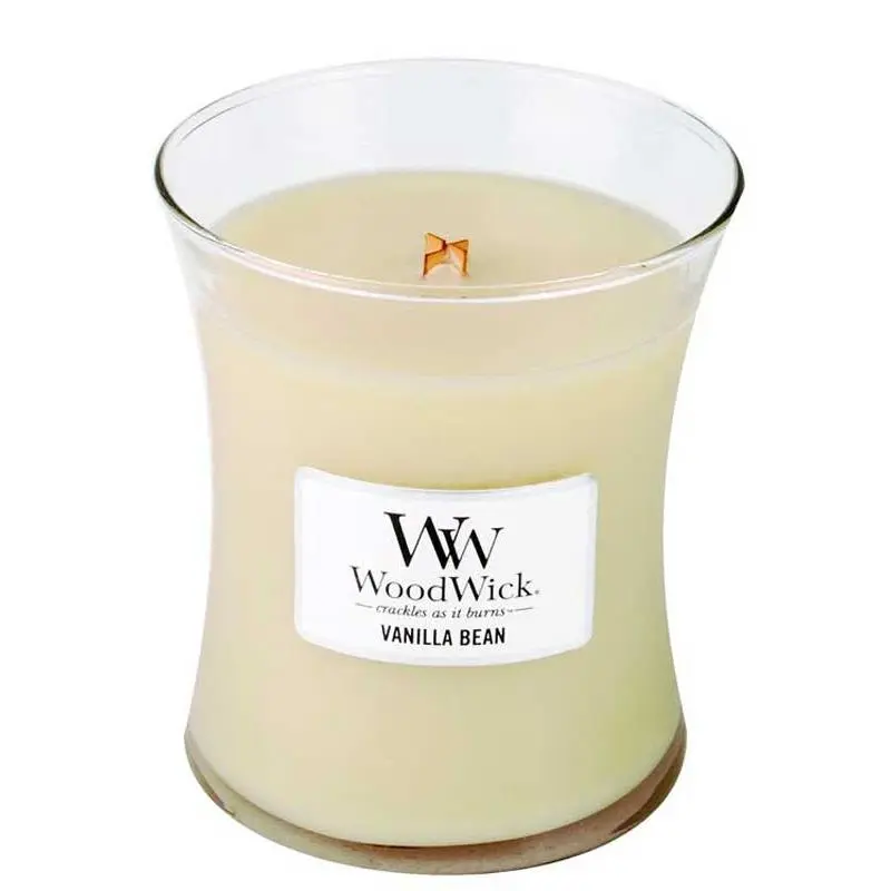Vanilla Bean - WoodWick 10oz Medium Jar Candle Burns 100 Hours
