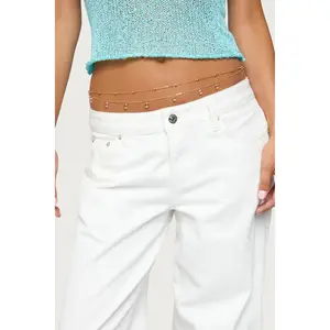 Gem & Bead Double Belly Chain