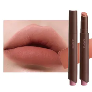 JOOCYEE Velvet Rouge, Matte Lipstick, Blur, Smooth, Non-Smudging, Transfer-Proof, Non-Drying, Long-Lasting, Lightweight, 2-in-1 Lip & Cheek, Waterproof, Beginner-Friendly, Non-Stick Cup, Makeup, Cosmetic, Summervibes