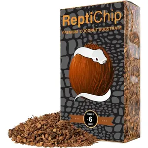 Reptile Bedding Loose Coconut Chip 6 Quart Coco Husk Substrate Mulch for Snake Habitat, Ball Python Terrarium, Turtle Tanks, Tortoise Enclosure