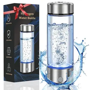 2026 Upgrade Hydrogen Water Bottle, Portable Hydrogen Water Ionizer Machine -SPE PEM Tech, Rechargeable Hydrogen Rich Water Glass Bottle for Travel, Gifts for Women, Christmas Gifts, Gifts Idea
