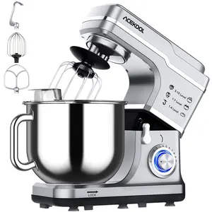 Garvee 7.5QT 660W Stand Mixer with 10-Speed Tilt-Head, Stainless Steel Bowl, Dough Hook, Whisk, Beater, and Splash Guard - Versatile 3-in-1 Electric Kitchen Mixer Ideal for Baking and Cooking