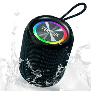 YEAHBOX 40W Portable Bluetooth Speaker with Stereo Sound, IPX7 Waterproof, Wireless Shower Speaker with 4-in 1 BT/Aux/TF-Card/U Disk Input, Wireless Waterproof Speaker for Outdoor/Home/Party/Audio Smartphone/Electronic Gadgets with LED Lights