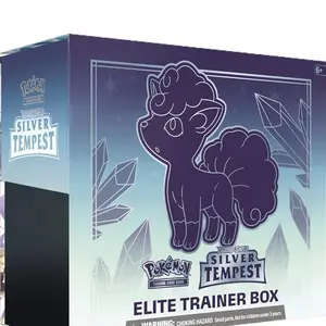 Pokémon Company Silver Tempest Elite Trainer Box - SWSH12: 8 Booster Packs, 65 Card Sleeves, 45 Energy Cards, Player Guide, Dice, Coin Flip Die, Acrylic Markers