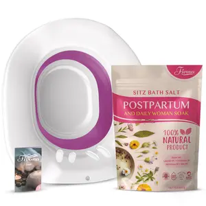 Fivona 2-in-1 Sitz Bath Soak Kit - Toilet Seat Bath with Epsom Salt Blend & Natural Oils - Gentle Comfort for New Moms - Relaxing Body Soak & Spa-Inspired Self-Care