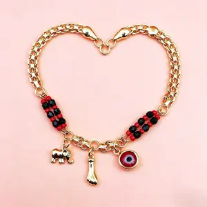 Chic Evil Eye Elephant Bracelet – Plated Design for Ultimate Protection – Trendy Gift for Women, Perfect for Fashion, Spiritual Healing, and Everyday Stylish Looks Breathable Ankle Support Brace