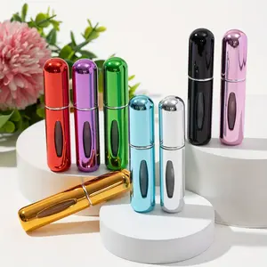 Single-Unit Bright Bottom Refillable Perfume Bottle 5ML Refillable Design, Portable Miniature Fragrance Dispenser, Ideal for Travel & Daily Use