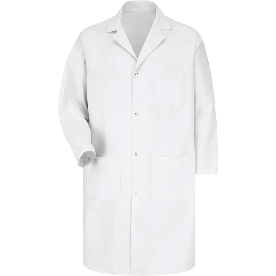 Red Kap Men's Medical Lab Coat, Wrinkle Resistant Polyester-Cotton Workwear Uniform with Gripper Closure and Pockets, Uniforms, Healthcare Uniform
