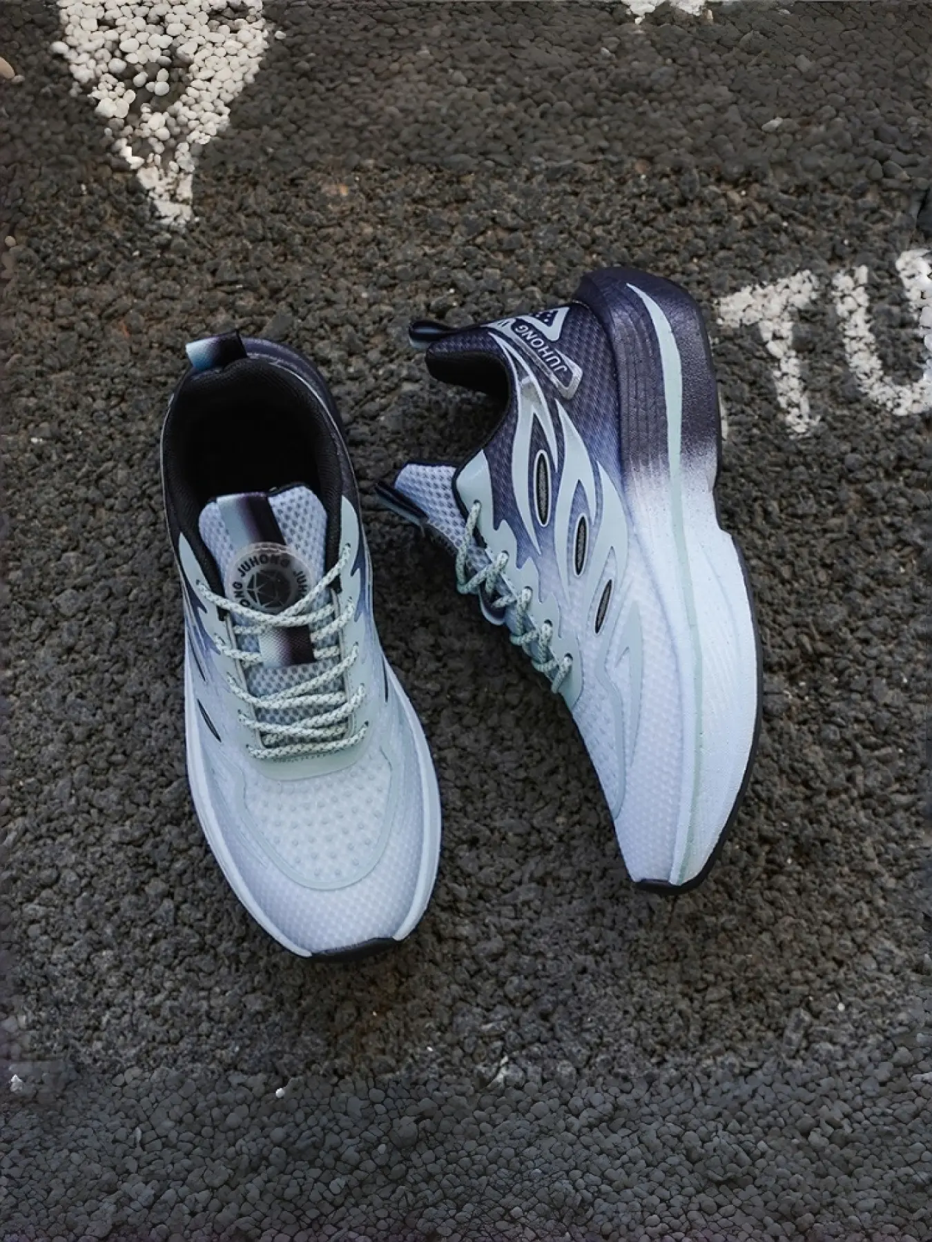 1 Pair Couples Breathable Sneakers | Lightweight Casual Style | 2 Color Options + Elastic Grippy Outsole + Soft Lining | For School Tests / Outdoor Jogging