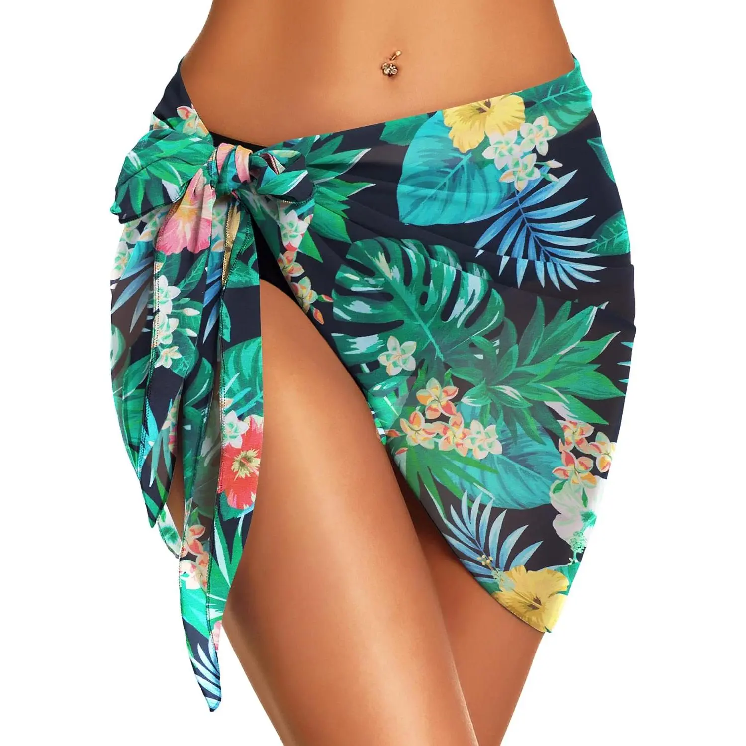 Coverups for Women Sarong Beach Bikini Wrap Sheer Short Skirt Chiffon Scarf for Swimwear