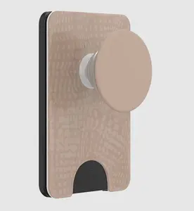 MagSafe PopWallet+ Grip Wallet - Latte Petrified Design, with Storage Slot, Universal Fit Mobile Accessories, Smartphone Phone Stand and Mount