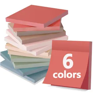 300PCS 3''x3'' Colorful Super Sticky Notes, 6 Pads Self-Stick Notes for Office School Home