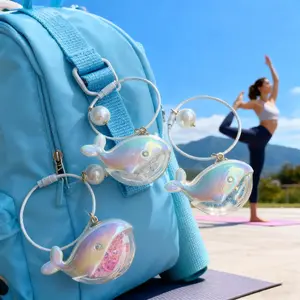 Cute Christmas Gift Acrylic Keychain, Creative Whale Car Key Chain, Book Bag Charm, Perfect for Friends, Kids, Colleagues, Girlfriend