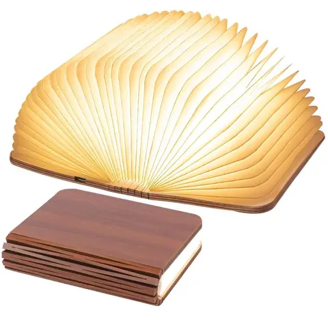 3 Colors Folding Book Lamp, Portable Creative Design Bedside Lamp with USB Rechargeable Function, 1 Count Multipurpose Night Light
